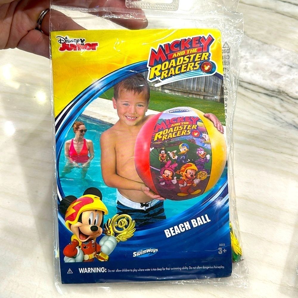 Disney junior Mickey and the Roadster Racers Beach Ball by SwimWays ages 3+